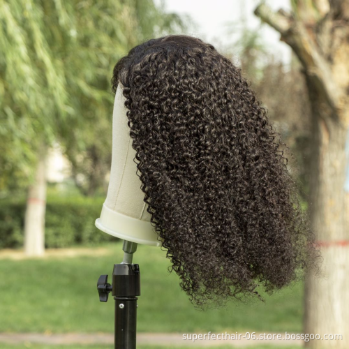Cheap Wholesale Transparent HD Lace Human Hair Wig With Curly Wave Brazilian Virgin Hair For Black Women Lace Front Wig